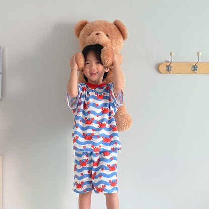 Happy Pop Cotton Mesh Home Wear Set