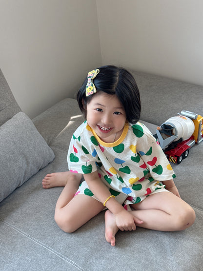 Happy Pop Cotton Mesh Home Wear Set
