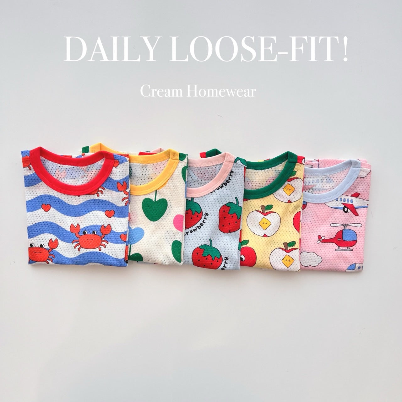 Happy Pop Cotton Mesh Home Wear Set