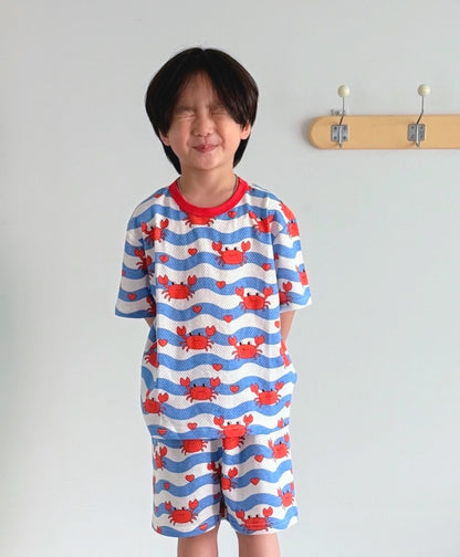 Happy Pop Cotton Mesh Home Wear Set