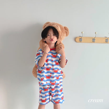 Happy Pop Cotton Mesh Home Wear Set
