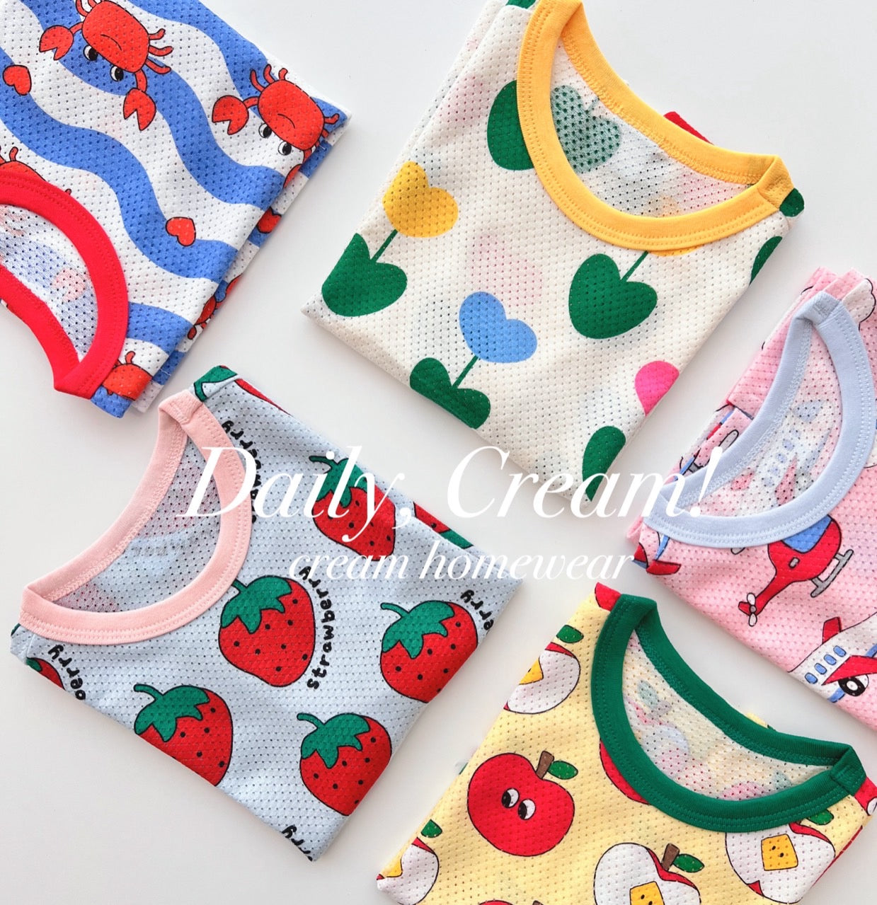 Happy Pop Cotton Mesh Home Wear Set