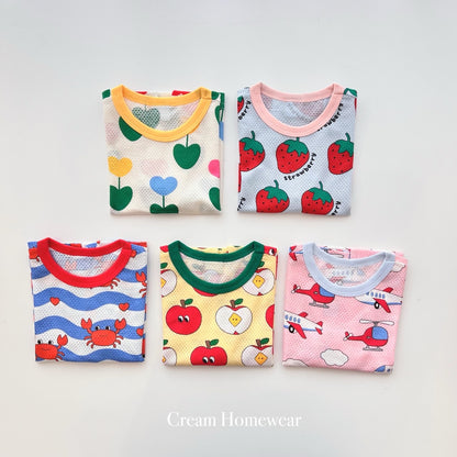 Happy Pop Cotton Mesh Home Wear Set