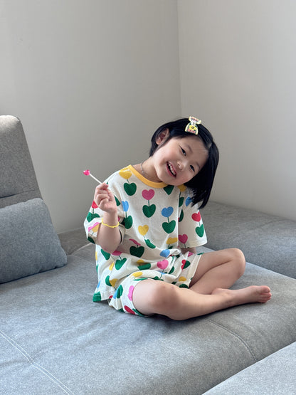 Happy Pop Cotton Mesh Home Wear Set