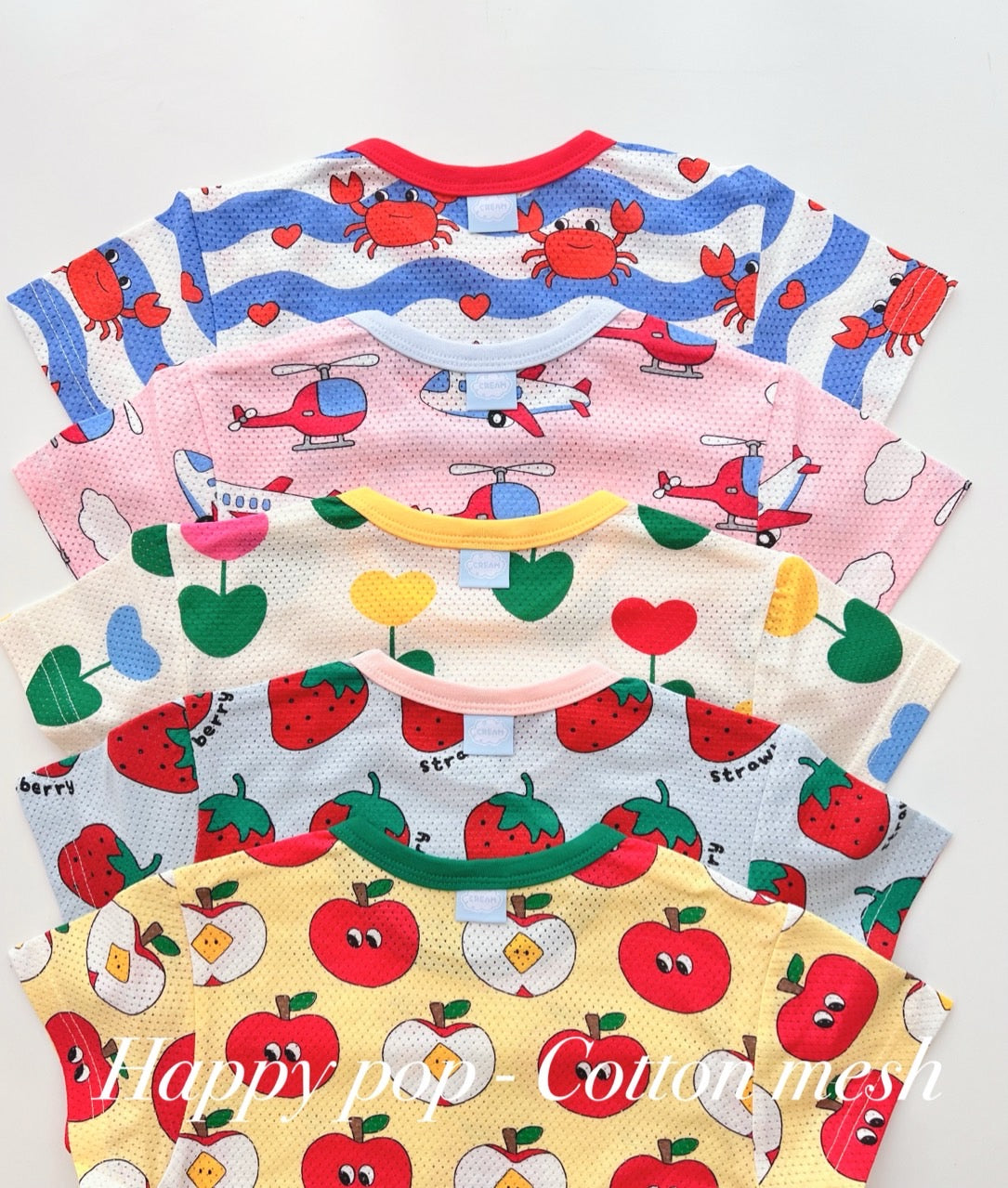 Happy Pop Cotton Mesh Home Wear Set