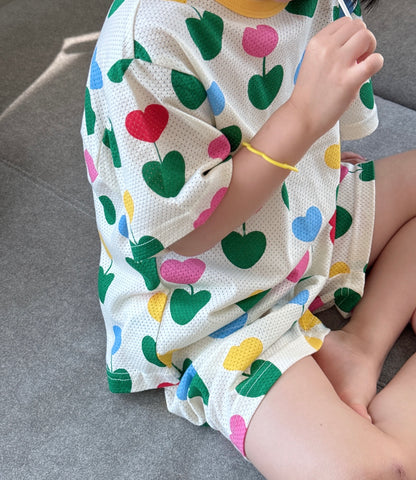 Happy Pop Cotton Mesh Home Wear Set