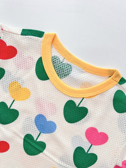 Happy Pop Cotton Mesh Home Wear Set