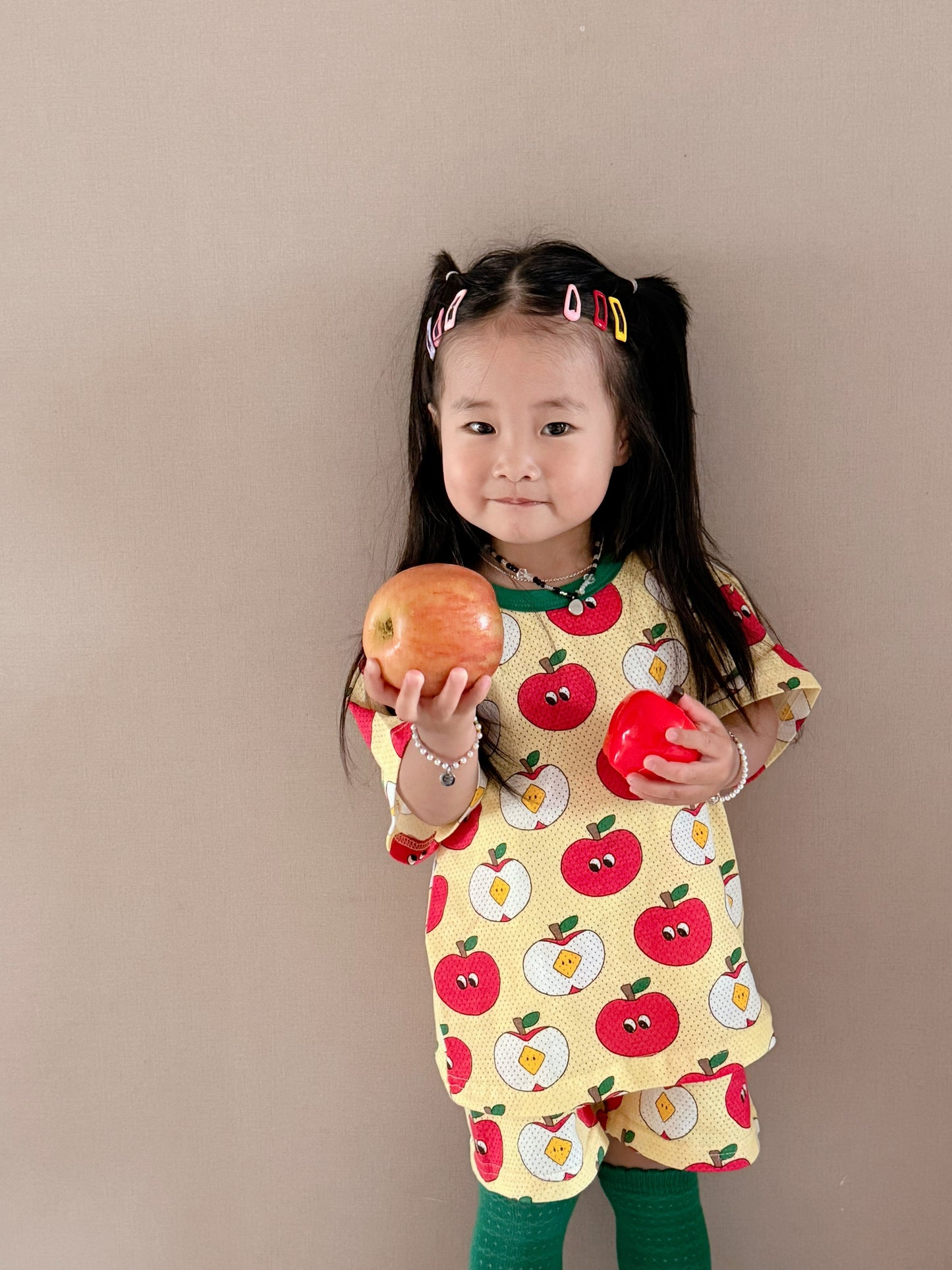 Happy Pop Cotton Mesh Home Wear Set