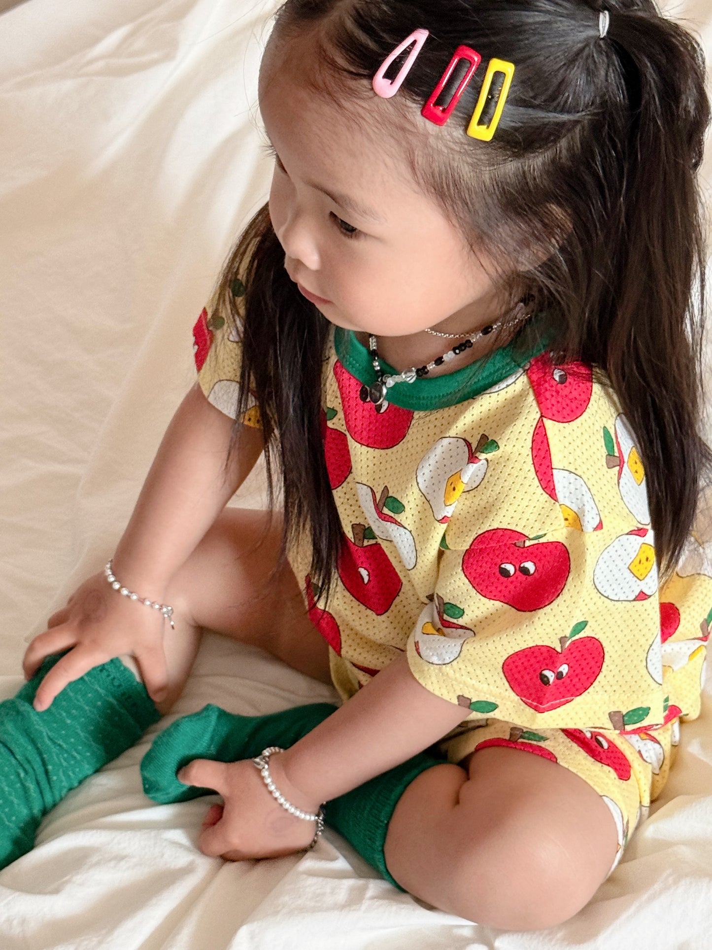 Happy Pop Cotton Mesh Home Wear Set