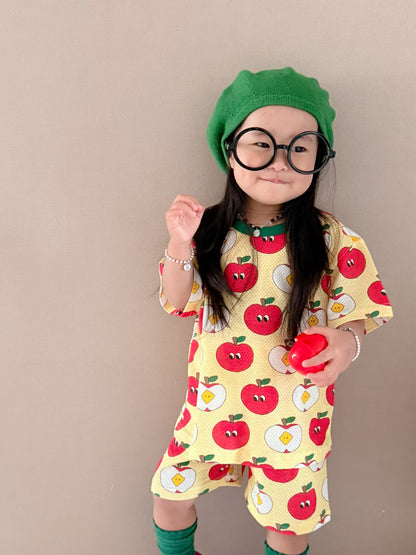 Happy Pop Cotton Mesh Home Wear Set