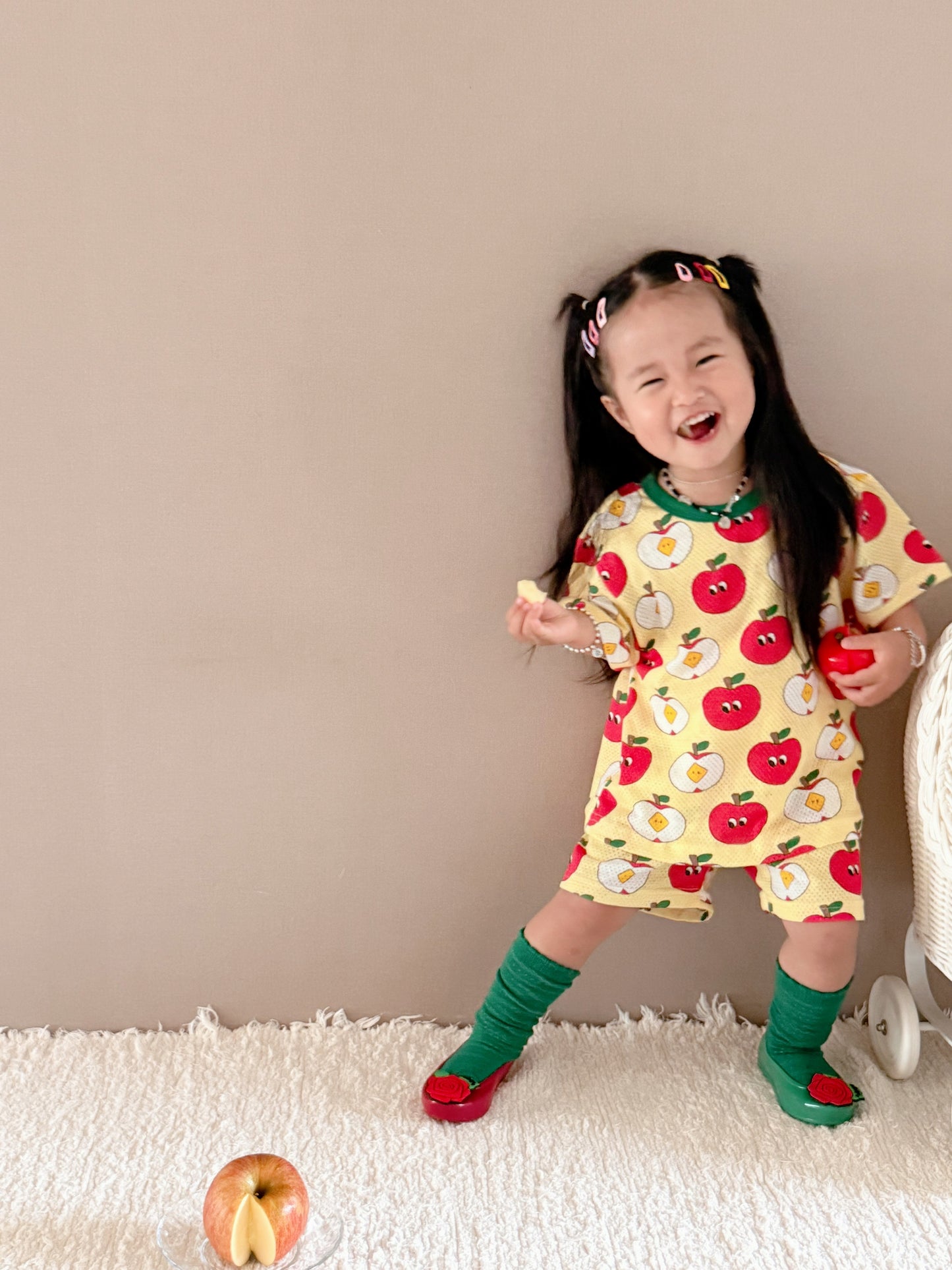 Happy Pop Cotton Mesh Home Wear Set