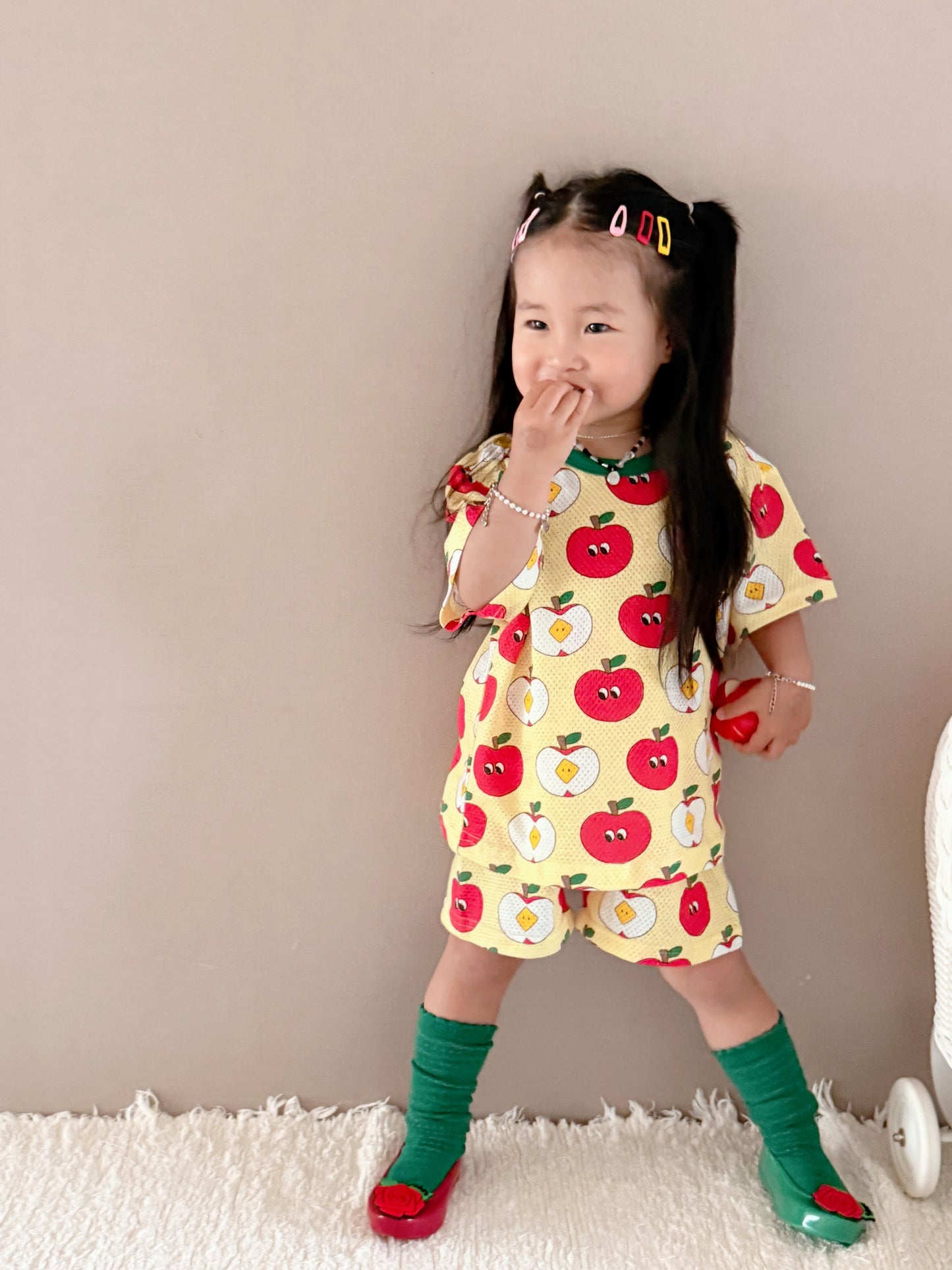 Happy Pop Cotton Mesh Home Wear Set