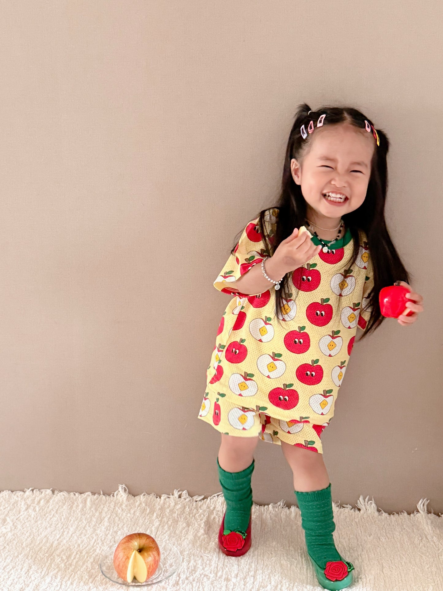 Happy Pop Cotton Mesh Home Wear Set