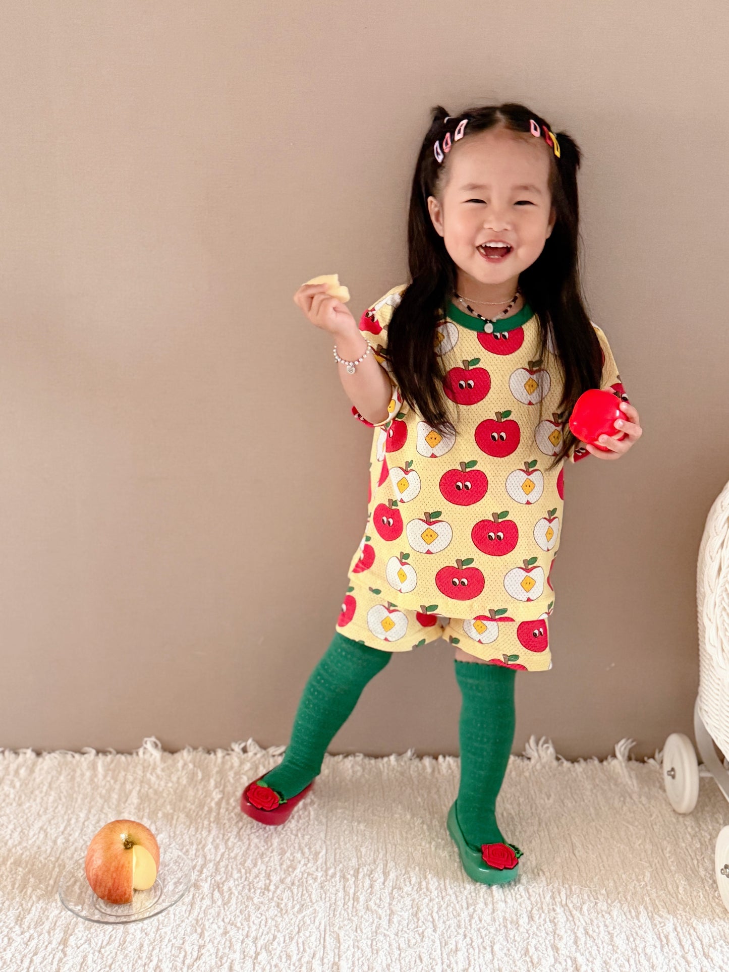 Happy Pop Cotton Mesh Home Wear Set
