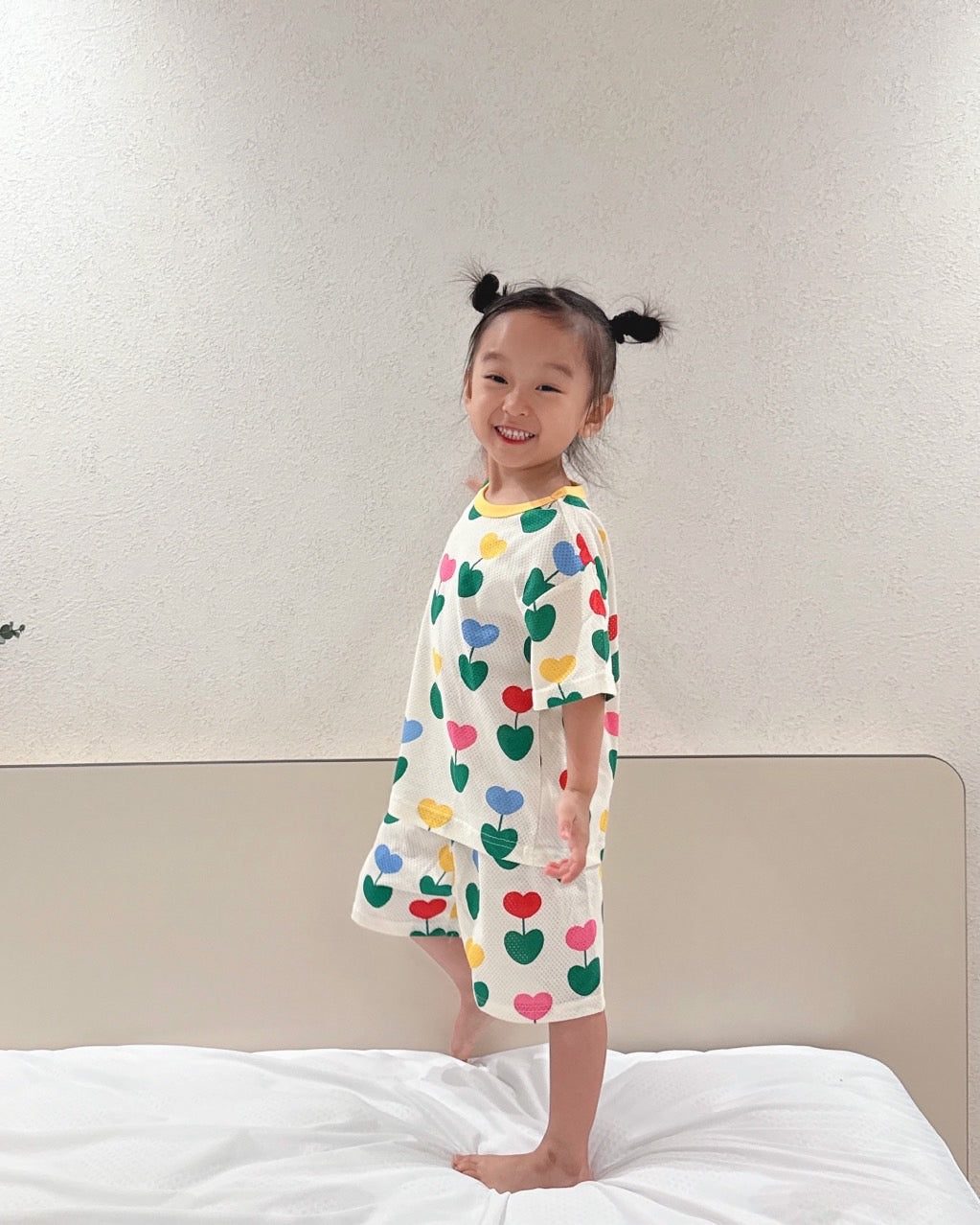 Happy Pop Cotton Mesh Home Wear Set