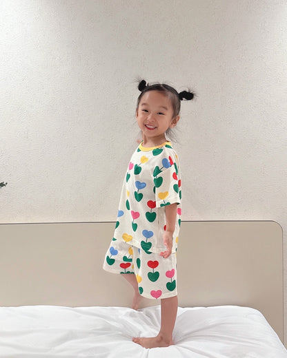 Happy Pop Cotton Mesh Home Wear Set