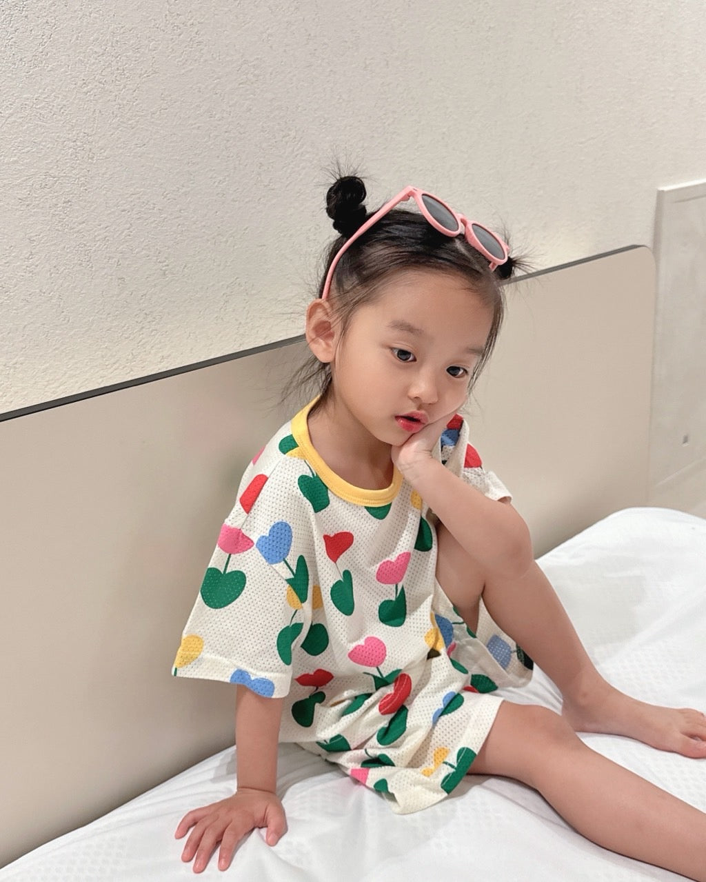 Happy Pop Cotton Mesh Home Wear Set