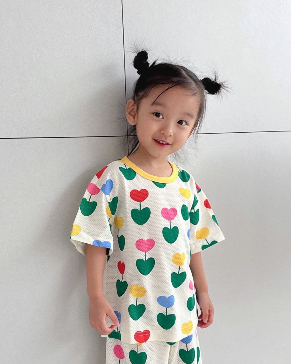 Happy Pop Cotton Mesh Home Wear Set