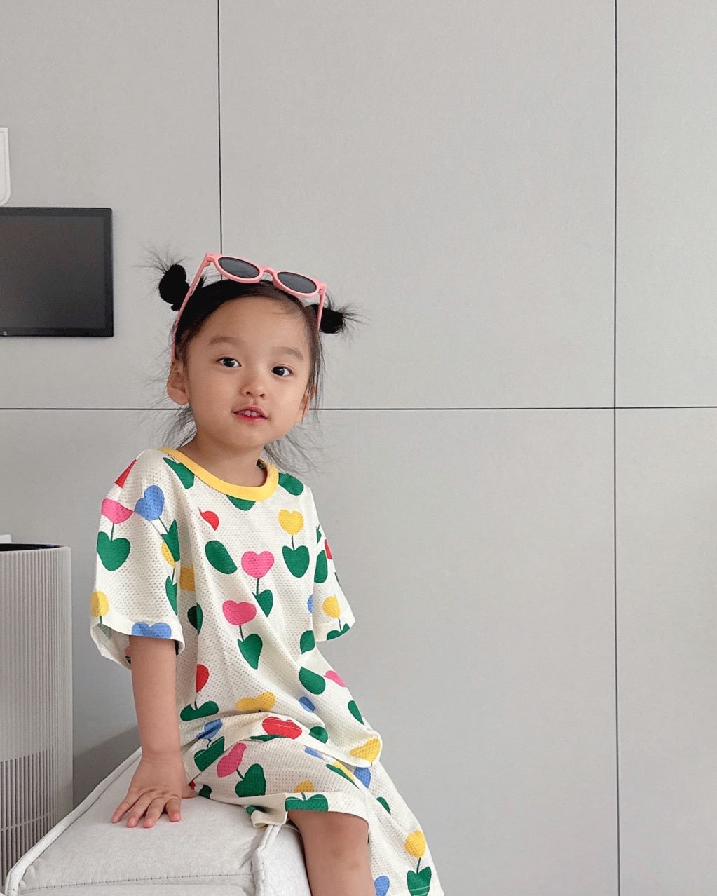 Happy Pop Cotton Mesh Home Wear Set