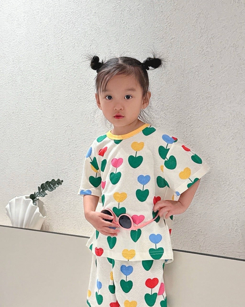 Happy Pop Cotton Mesh Home Wear Set