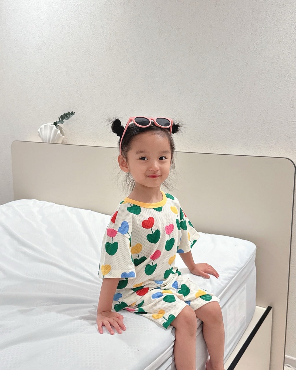Happy Pop Cotton Mesh Home Wear Set