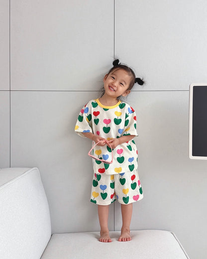 Happy Pop Cotton Mesh Home Wear Set
