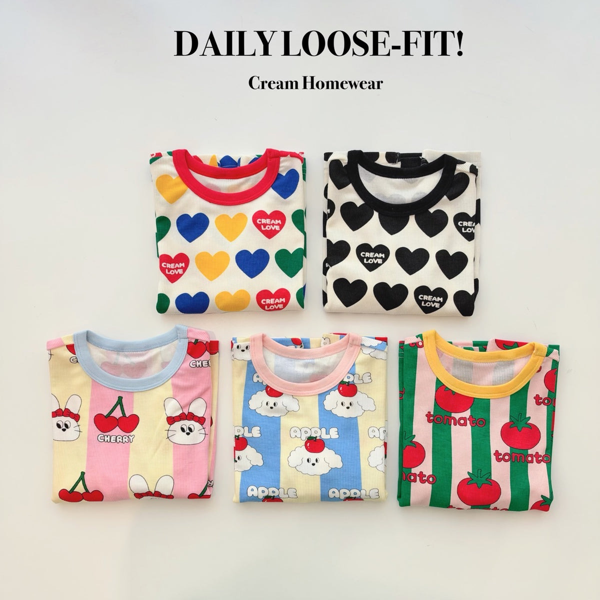 Bamboo Ribbed Loose-Fit Home Wear Set (Mom Couple)
