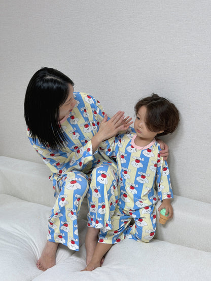 Bamboo Ribbed Loose-Fit Home Wear Set (Mom Couple)