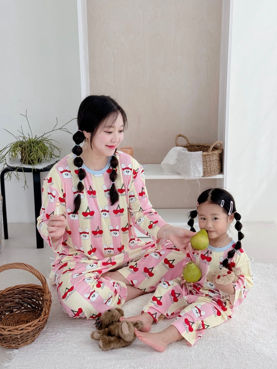 Bamboo Ribbed Loose-Fit Home Wear Set (Mom Couple)