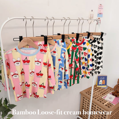 Bamboo Ribbed Loose-Fit Home Wear Set (Mom Couple)