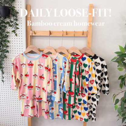 Bamboo Ribbed Loose-Fit Home Wear Set (Mom Couple)