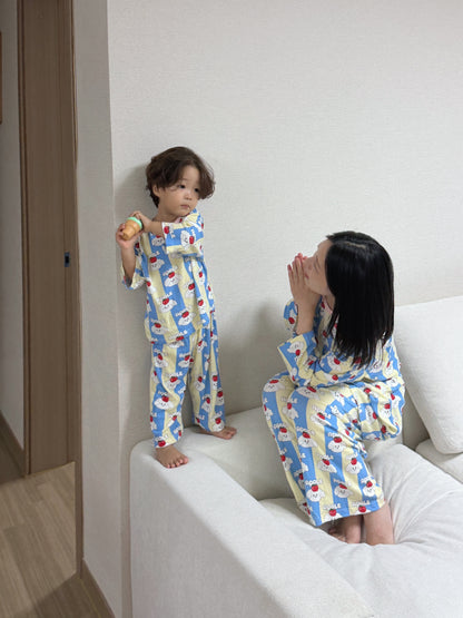Bamboo Ribbed Loose-Fit Home Wear Set (Mom Couple)