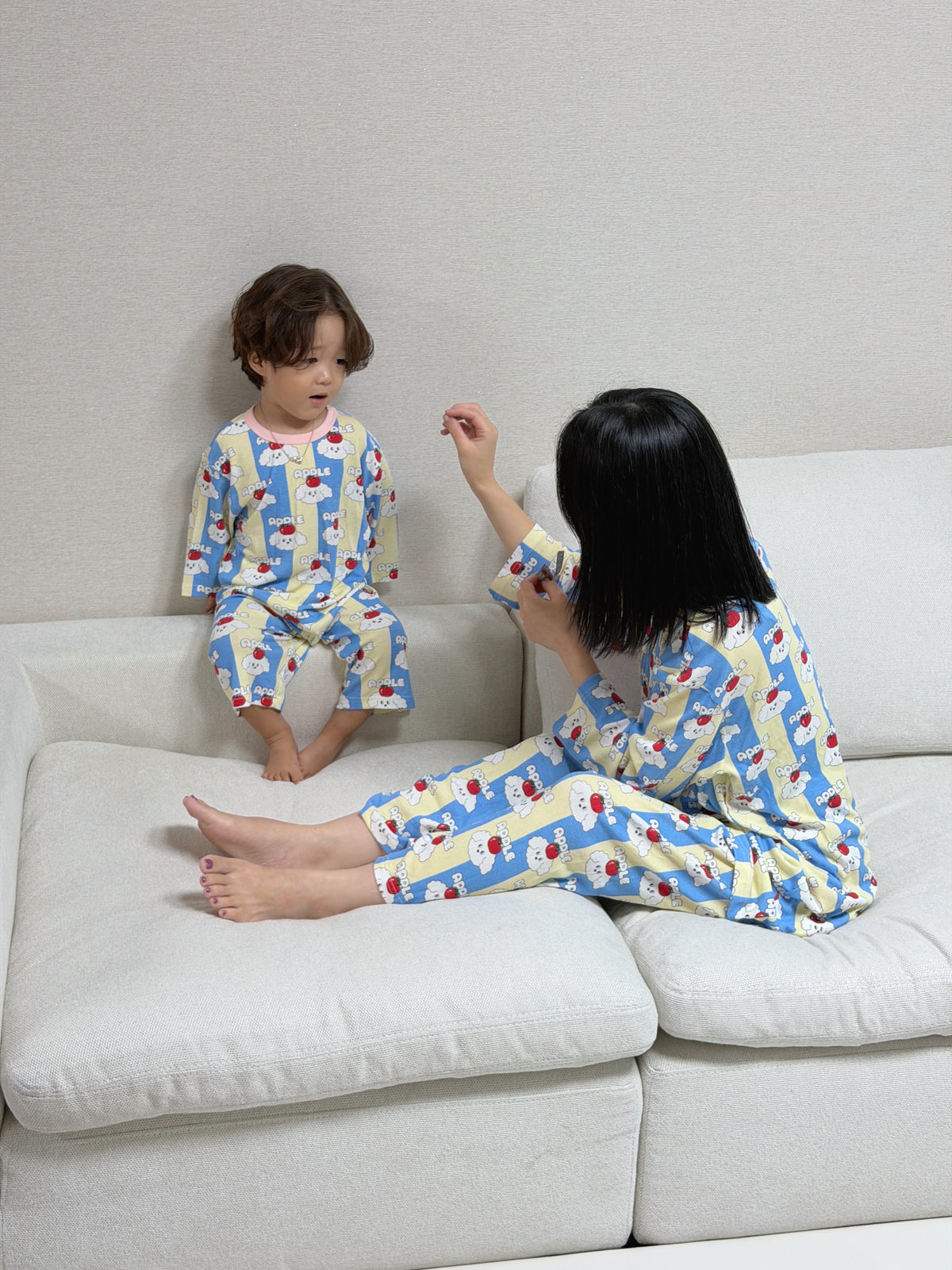 Bamboo Ribbed Loose-Fit Home Wear Set (Mom Couple)