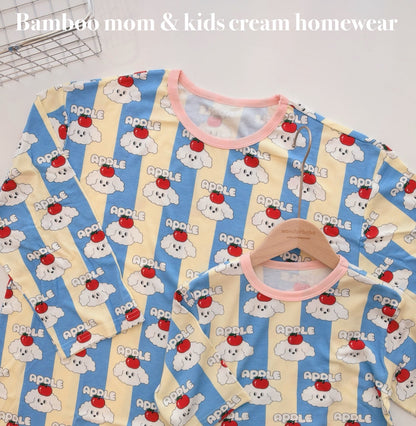Bamboo Ribbed Loose-Fit Home Wear Set (Mom Couple)
