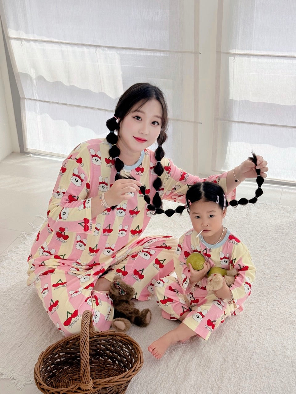 Bamboo Ribbed Loose-Fit Home Wear Set (Mom Couple)