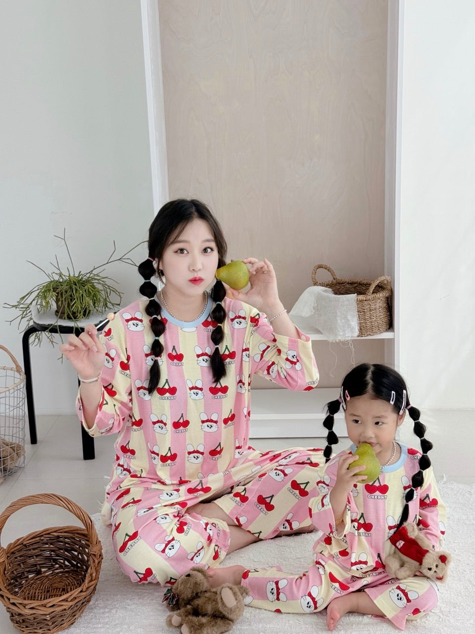 Bamboo Ribbed Loose-Fit Home Wear Set (Mom Couple)
