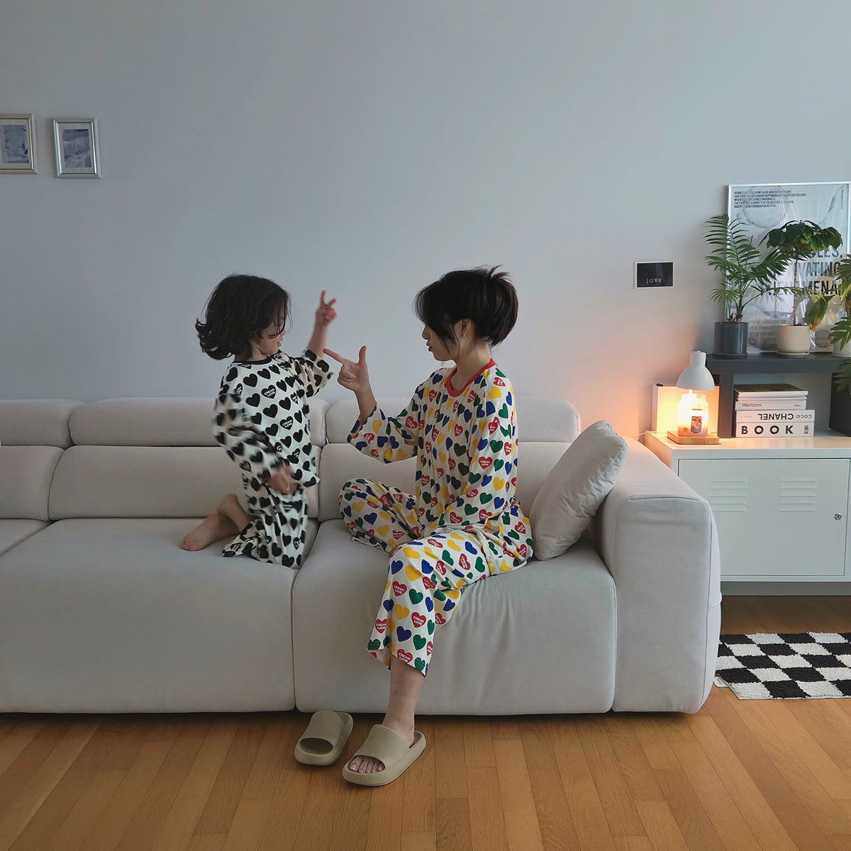 Bamboo Ribbed Loose-Fit Home Wear Set (Mom Couple)