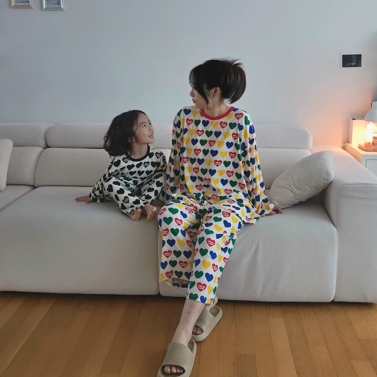 Bamboo Ribbed Loose-Fit Home Wear Set (Mom Couple)