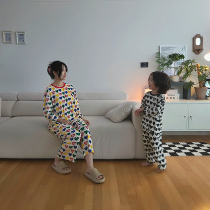 Bamboo Ribbed Loose-Fit Home Wear Set (Mom Couple)