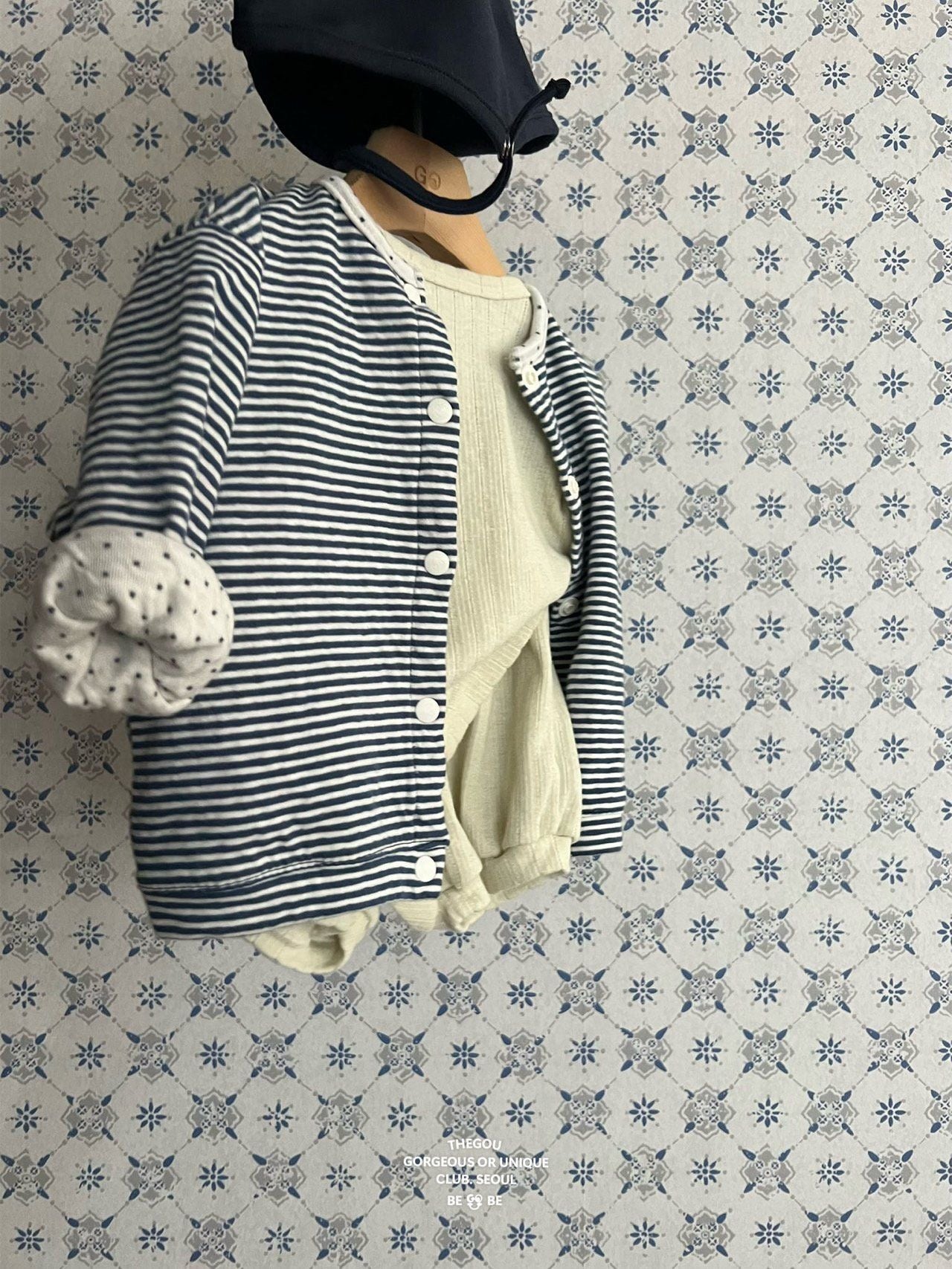 [PRE-ORDER] Line Dot Baby Cardigan