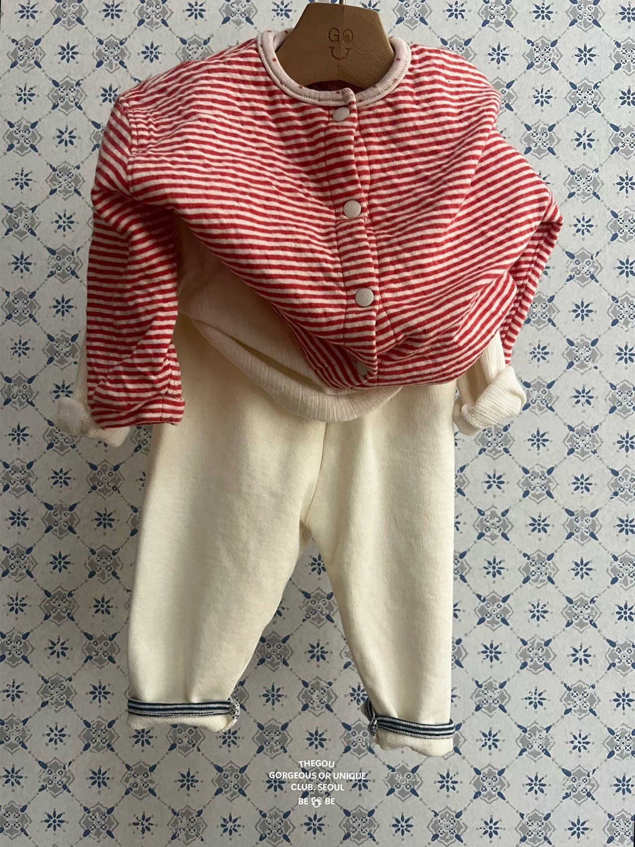 [PRE-ORDER] Line Dot Baby Cardigan