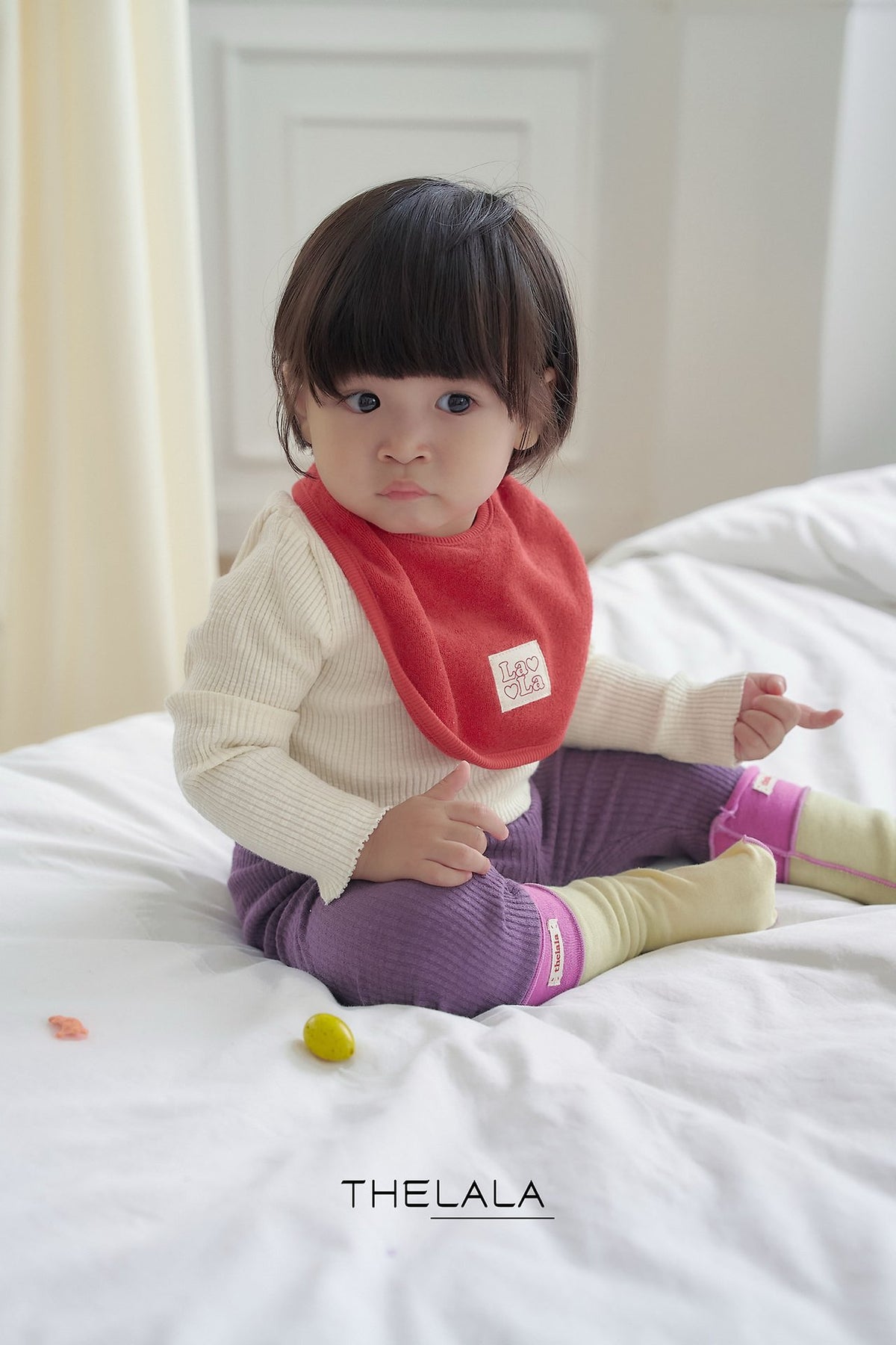 Chewy Ribbed T-Shirts [Ivory/S(1-2yr)]