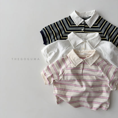 [PRE-ORDER] Pong Pong Stripe Collar T-Shirts