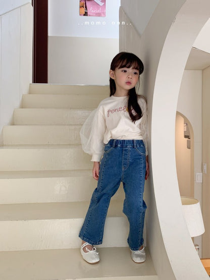 Sha Puff T-Shirts [Cream/5/S(2-3yr)]