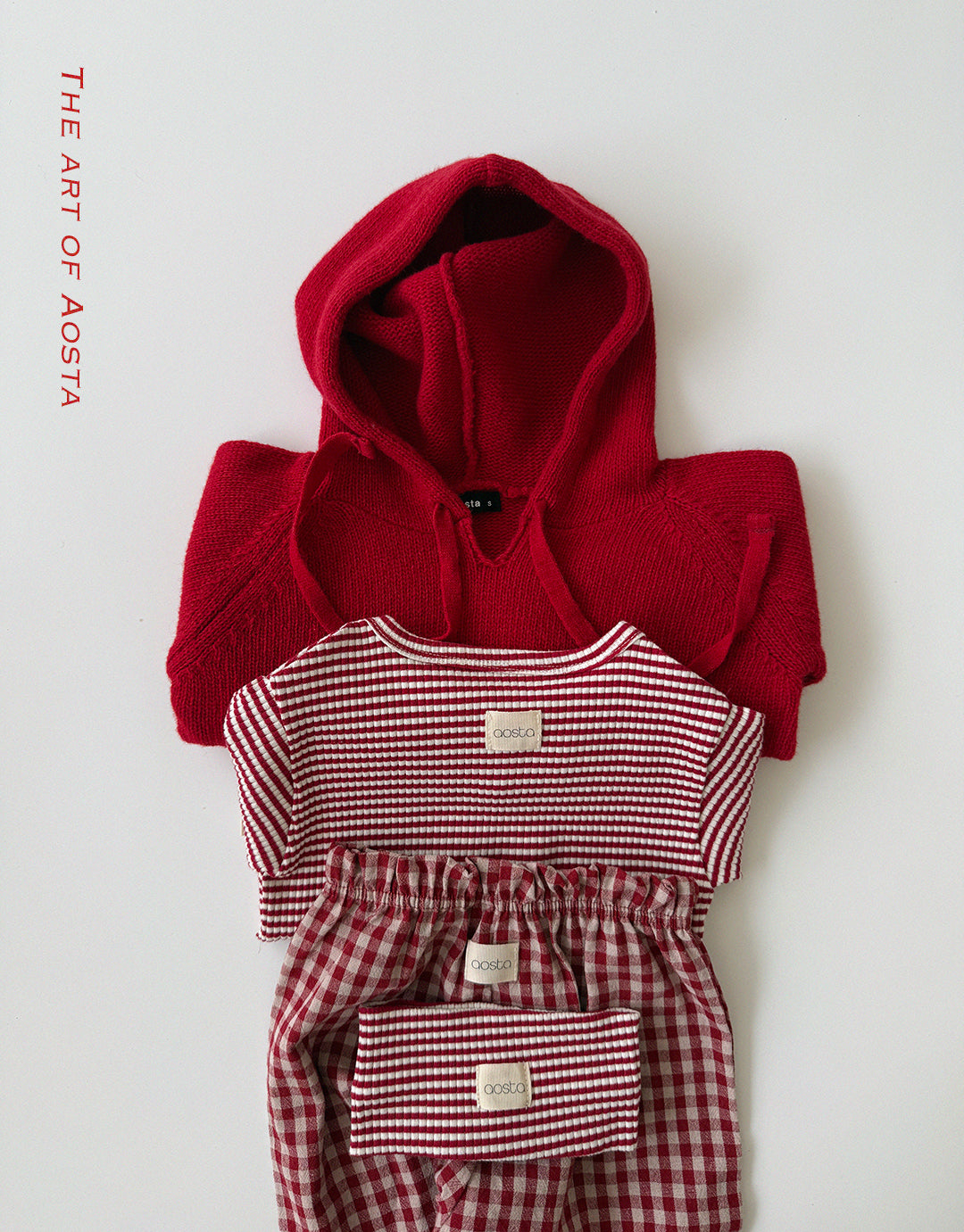 Cookie Sweater Hoodie Top [Red/L(3-5yr)]