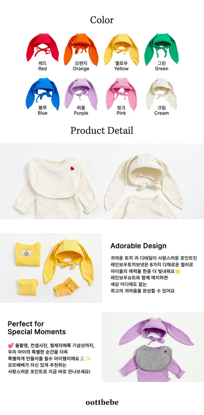 [PRE-ORDER] Rainbow Rabbit Bonnet