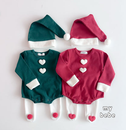 [PRE-ORDER] Christmas Body Suit + Bonnet Set