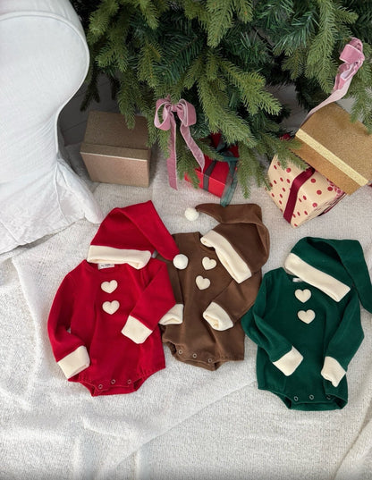 [PRE-ORDER] Christmas Body Suit + Bonnet Set