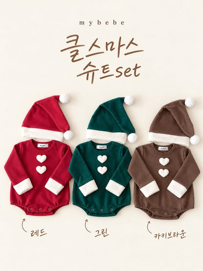 [PRE-ORDER] Christmas Body Suit + Bonnet Set