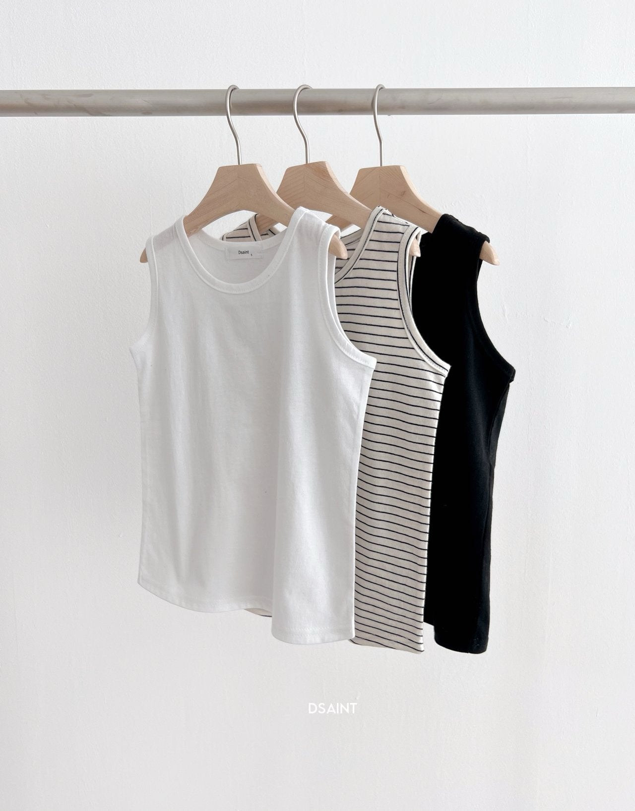 [D Saint] Sleeveless Layered T-Shirts